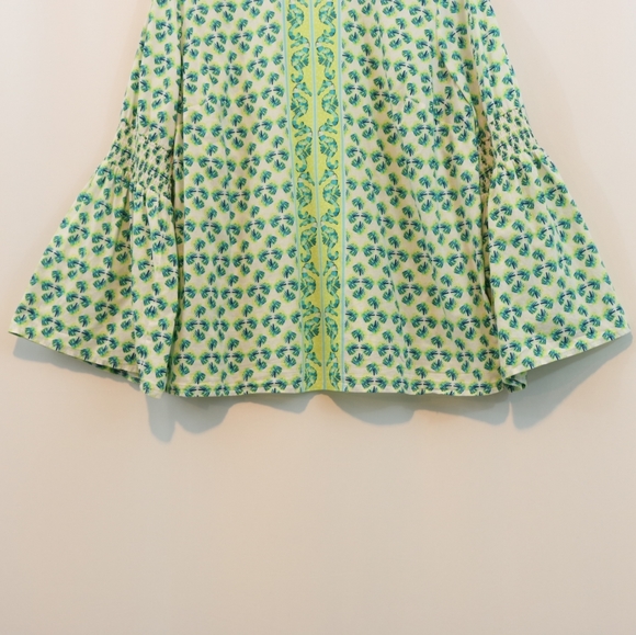 Crown & Ivy Cotton Printed Bell Sleeve Top - Picture 4 of 8
